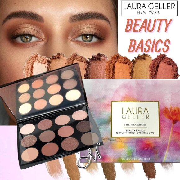 Laura Geller The Wearables*BEAUTY BASICS 12 Multi Finish Eyeshadows 18g NIB - Picture 1 of 8